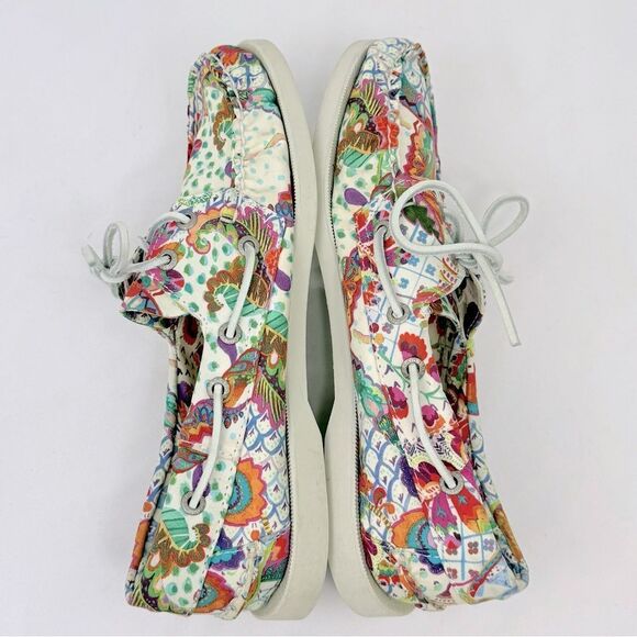 Sebago Colorful Canvas Dockside Deck Shoes in Grand Bazaar Print - Picture 8 of 15